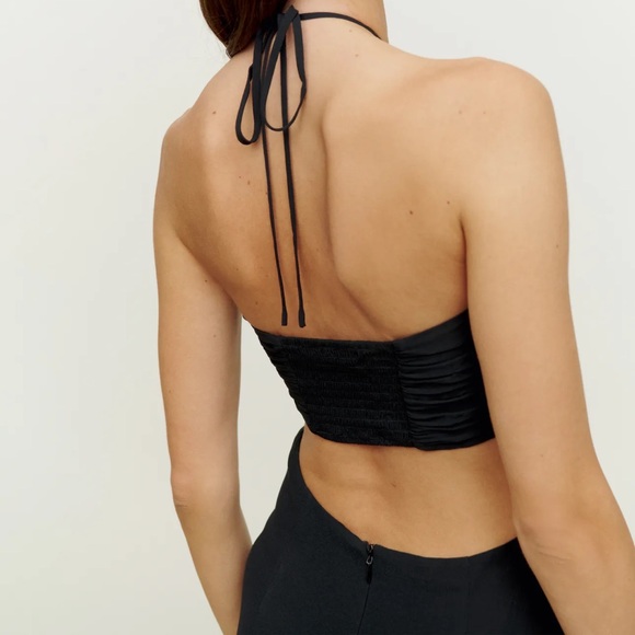 REFORMATION | RIYA DRESS IN BLACK - Picture 4 of 6